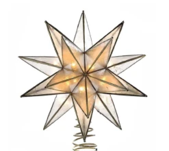 Kurt Adler Gold Sputnik Capiz Tree Topper