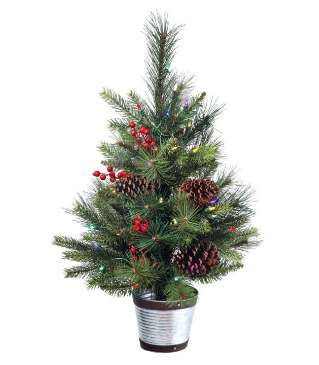 26" LED Potted Forrest Berry Fir Tree 1 26" LED Potted Forrest Berry Fir Tree