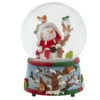 Kurt Adler Musical Snowman Wearing A Winter Hat With Cardinal Water Globe