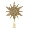 Kurt Adler Un-Lit Champagne Gold Star Treetop