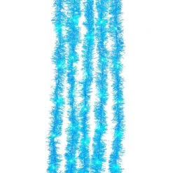 Kurt Adler 100-Light Blue Iridescent Tinsel With Blue Superbright Cascade Lights