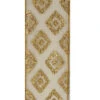 Kurt Adler Sheer Gold With Gold Glittered Diamond Patterned Double Wire Ribbon
