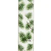 Kurt Adler Evergreen Branch Pattern Double Wire Ribbon