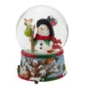 Kurt Adler Musical Snowman Wearing A Top Hat With Cardinal Water Globe