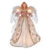 Kurt Adler 16" UL 10-Light Blush Boho Chic Angel Treetop