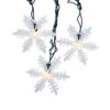 Kurt Adler UL 10-Light White Snowflake Light Set