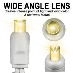 50 LED 5MM Wide Angle Warm White Lights On White Wire -Xmas Decor House Store WARM WHITE WIRE 2 32981.1471099321