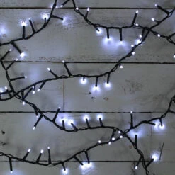 Lumineo 500 LED Cool White Compact Lights Green Wire 8 Lumineo 500 LED Cool White Compact Lights Green Wire -Xmas Decor House Store cool white 82961.1604192804