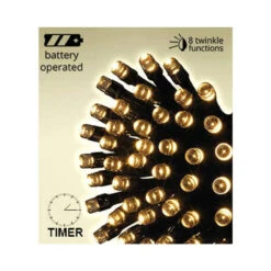 Lumineo 96 LED Warm White Twinkle Lights Black Wire -Xmas Decor House Store llumineo 96 led pic 4 58560.1541270805