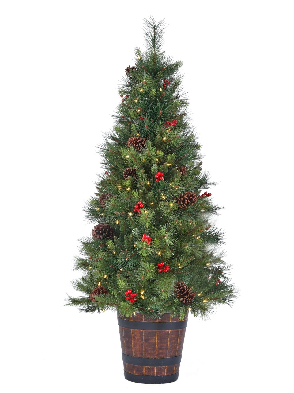 30" LED Potted Forrest Berry Fir Tree 1 30" LED Potted Forrest Berry Fir Tree