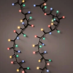 Lumineo 500 LED Color Cherry Compact Twinkle Lights Black Wire -Xmas Decor House Store style llights 57301.1668959557