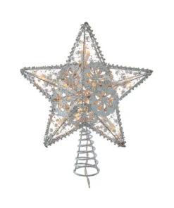 Kurt Adler UL 20-Light Silver Star Treetop