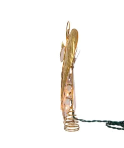Kurt Adler UL 10-Light Capiz Angel Lighted Treetop -Xmas Decor House Store ul3169 04 24875.1622464428