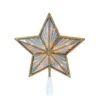 Kurt Adler Gold Glitter And Iridescent Lighted Star Treetop
