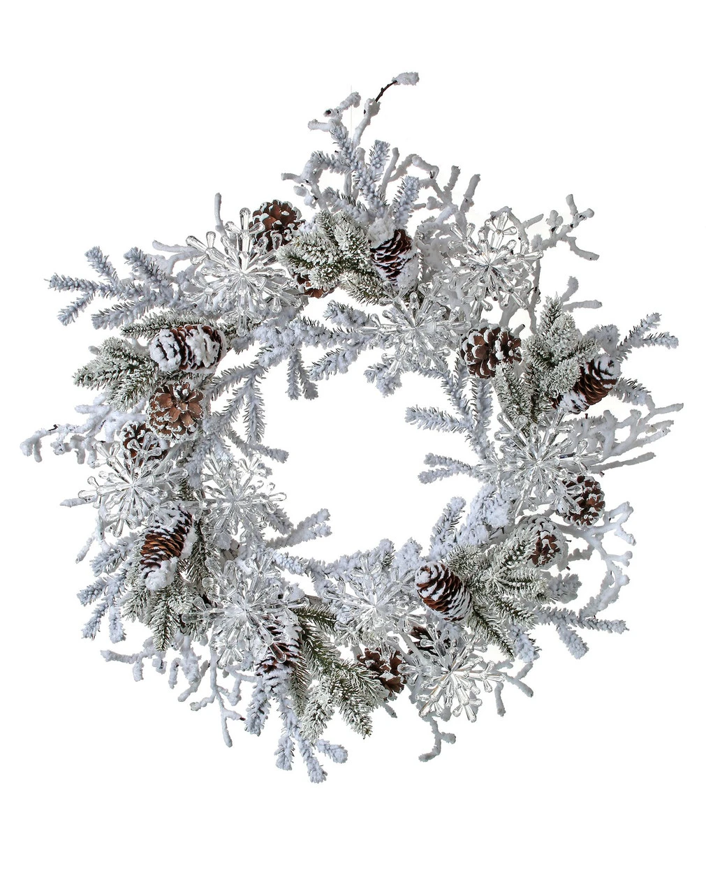 24" Snowy Pinecone Wreath 1 24" Snowy Pinecone Wreath